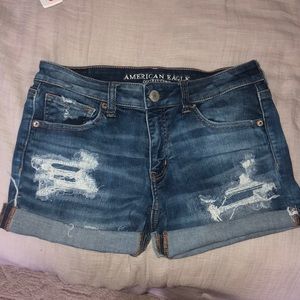 ripped jean shorts
